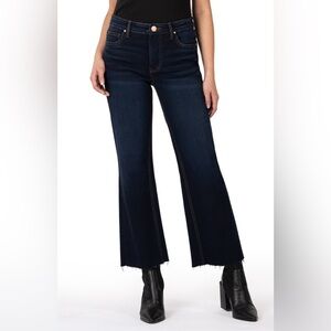 NEW Kut Kelsey High Rise Fab Ab Ankle Jeans Color-Investing (Dark Blue) Stretch
